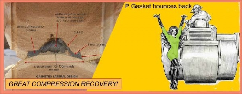 Log Home Gasket with 97% compression recovery